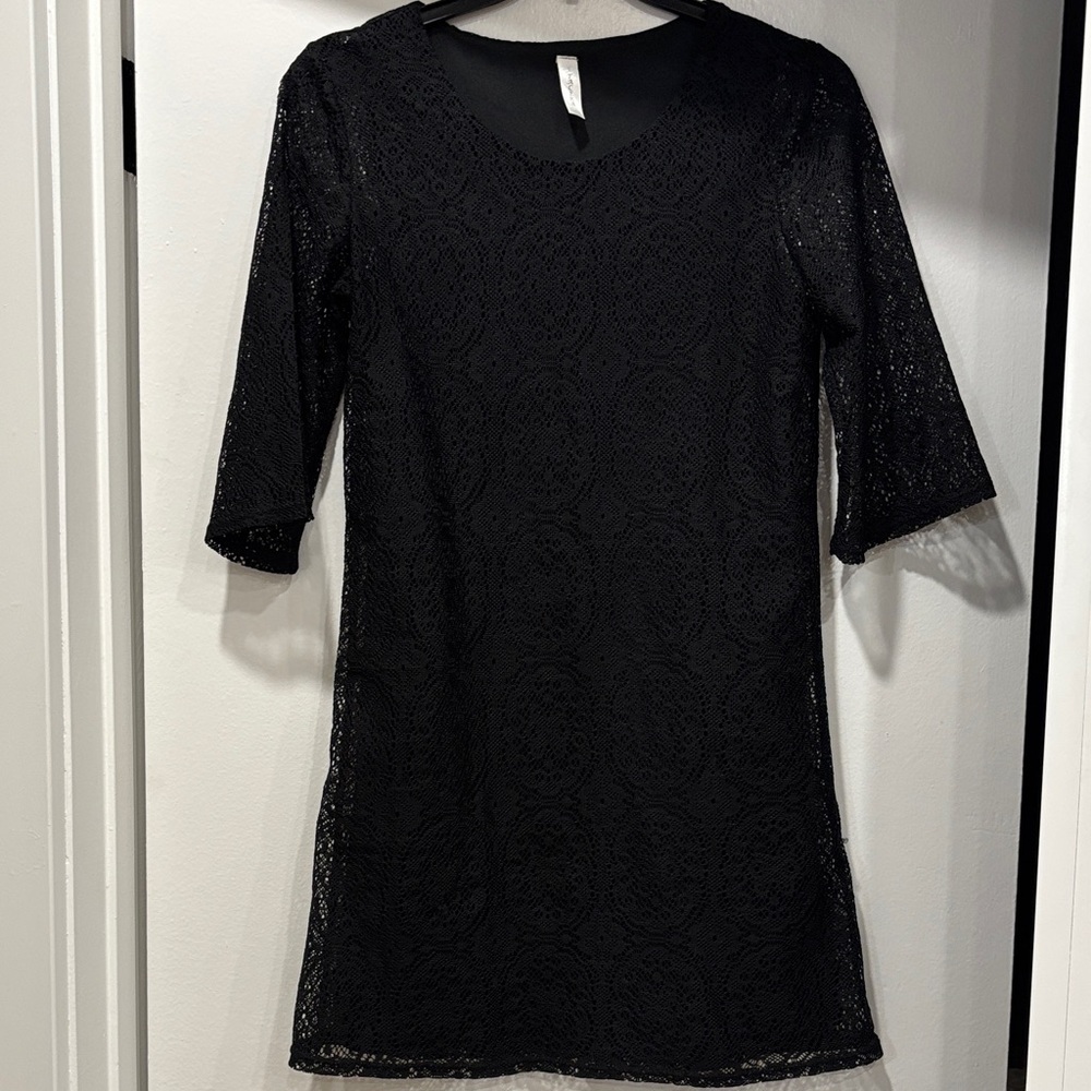 Beautiful Tacera Black Lace mid Sleeve Dress🖤